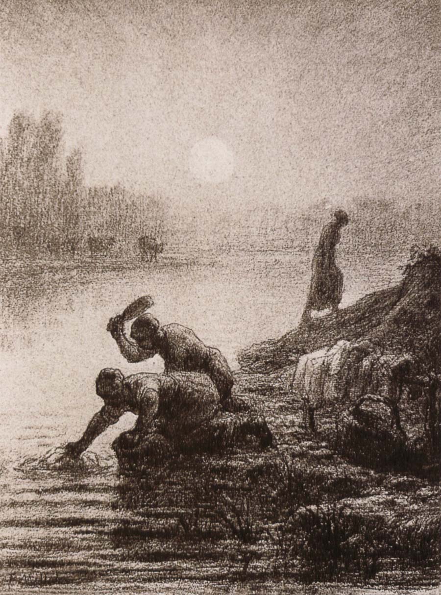 Jean Francois Millet Peasant get the water